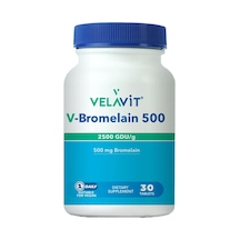 Velavit V-Bromelain 500 Bromelain İçeren Takviye Edici Gıda 30 Tablet