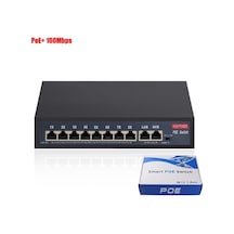 8 Port Poe Switch 120w Güç, Vlan & Qos Destekli, Ip Kamera Ve Ağ Cihazları İçin Ethernet Switch