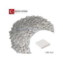 Yedek Parçalar, 100 Adet 2x2 Tile Düz Fayans Parçası, Beyaz White ,3068