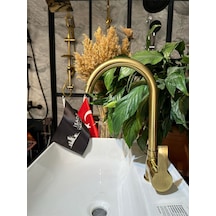 İsaoğlu Yapı Mat Gold Evye Bataryası Mat Altın Musluk Armatür Gold