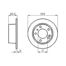 2 Adet- Bosch Arka Fren Aynası Cıtroen Xm Y3 -xm Y4 -xm Break Y3 -xm Break Y4 1992- 1994 Dolu 224x71x5dl 0986478141 95030547 9566181 95661814