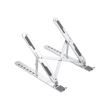 Yuntech01 Alüminyum Foldable Bilgisayar Ayakçısı 7 Seviye Yükseklik Ayarlı Soğutma Desteği Gümüş