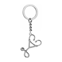 Kalp Ve Steteskop Figürlü Anahtarlık Zamak Metal Sağlık Temalı Unisex Aksesuar
