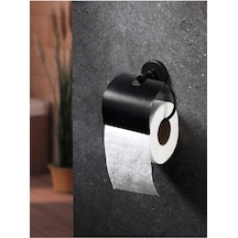 Yapışkanlı Siyah Geniş Kapaklı Tuvalet Kağıtlığı Wc Kağıtlık Tuvalet Kağıdı Askısı Acı Kahve