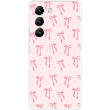 Vivo V30 Lite Uyumlu Soft Pembe Fiyonk Desenli Baskılı Silikon Kılıf Renkli Vivo V30 Lite Uyumlu Soft Pembe Fiyonk Desenli Baskılı Silikon Kılıf Renkli