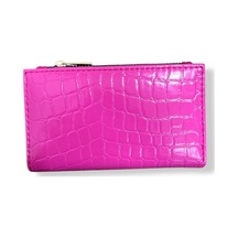 Me-vo Timsah Desenli Pembe Kadın Cüzdanı, Fermuarlı, Kartlıklı, Çok Bölmeli Pembe