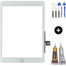 Apple Uyumlu iPad  9.nesil A2602-a2603-a2604-a2605 Servis Home Tuşlu Dokunmatik Beyaz + Montaj Seti