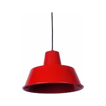 Retro Metal Sarkıt Avize Rustik Tekli Kırmızı Sarkıt Cafe Mutfak Aydınlatma Çap:35 Cm Beyaz