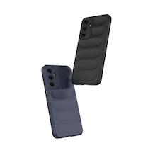 Zore Galaxy A17 Kılıf Esnek Tpu Oyuklu Arka Yüzey Tasarımlı Nvth Etnik Silikon Kapak - Koyu Yeşil