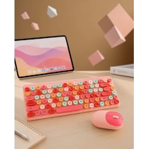 Astraltech Retro Tarz Bluetooth 5.1 Klavye 6 Ay Pil Ömrü