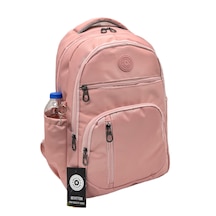 Çok Bölmeli Lüks Unisex Saten Suya Dayanıklı Kumaş Ortaokul Lise Okul Ve Sırt Çantası / 1700 Pudra Pembe