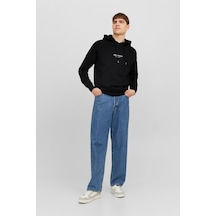 Jack & Jones Jorvesterbro Sweat Hood Noos Erkek Sweat 12241687 Siyah