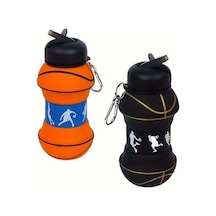 9070257583237drvs - Basketbol Topu Tasarımlı Akordiyon Su Şişesi Çok Renkli