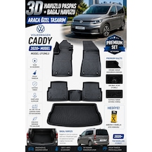 Volkswagen Caddy 2025 Model Uyumlu 3d Araca Özel Havuzlu Paspas+bagaj Havuzu Birebir Uyum