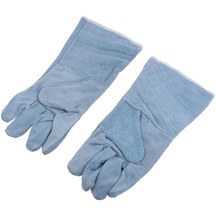 Suntek Dana Derisi Kaynak Eldiveni Koruyucu Eldiven Kaynakçı 30cm-gri