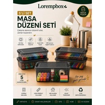 Lorempbox 5'li 5 L Masa Düzeni Saklama Kutusu Seti Diğer