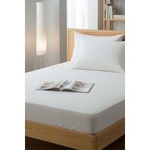 Beyaz Pamuklu Tek Kişilik Lastikli Çarşaf 100x200