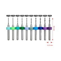 Tomax Mikro Matkap Ucu Seti 10 Lu 1.1-2.0 Mm
