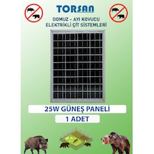 Elektrikli Çit İçin Güneş Paneli 25w