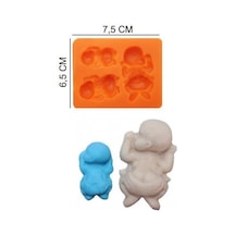 Şeker Hamur Kalıbı Silikon Uyuyan Bebek 6,5 7,5 Cm