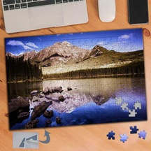 Sıra Dağlar Ve Göl Manzarası 240 Parça Puzzle Yapboz Tablo-268