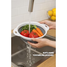 Yer Kaplamaz Katlanır Yuvarlak Süzgeç - Katlanabilir Yuvarlak Yıkama Süzgeci - Akordiyon Süzgeç Plas Diğer