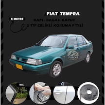 Fiat Tempra Oto Araç Kapı Koruma Fitili 5metre Parlak Siyah Renk