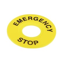 Acil Stop Etiketi 60mm Sarı