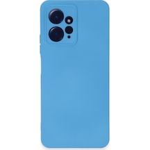 Redmi Note 12 4g Kılıf Nano İçi Kadife Silikon - Mavi Düz Renkli