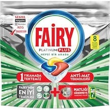 Fairy Platinum Plus Limon Kokulu Bulaşık Makinesi Deterjanı 8 Tablet