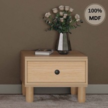 Meşe Mdf Ayaklı Tasarım Komodin Bej