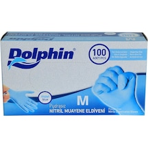 Dolphin Pudrasız Mavi Nitril Muayene Eldiveni 100'lü
