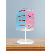 Mekta Home Bebek Ve Çocuk Odası Erkek Ve Kız İçin Ortak Desenli Abajur