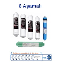 Lg Chem 6 Aşamalı Kapalı Kasa Su Arıtma Cihazı Filtre Seti Inline Filtre Ro Membran Yeşil Post Karbon Tam Set Nsf Uyumlu Filtre Seçeneği - 6 Lı Filtre