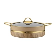 Brioni Selection 30 Cm Basık Tencere Krem SLK-126