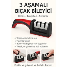 3 Kademeli Ev Tipi Çakı Bıçak Bileyici Yeni Model Bileyici Kpf66-t11x