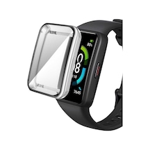 Band 6 Uyumlu Ekran Koruyucu Kasa Koruma 360 Tüm Gövde Tam Korumalı Shockproof Gard Gri