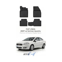 Otocraft Fiat Linea 2007+ Araca Özel 4d Karbon Oto Paspas Havuzlu Tam Set
