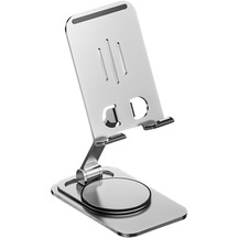 Cbtx K6 Masaüstü Cep Telefonu Tablet Tutucu Standı Dönebilen Alüminyum Alaşımlı Cep Telefonu Braketi - Gümüş