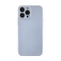 Apple iPhone Uyumlu,  13 Pro Kılıf Nano İçi Kadife Silikon - Sky Blue