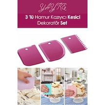 Yayke 3lü Set Hamur Kesme Ve Kazıma Şekillendirici Aparatı