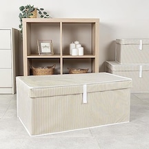 Pazar Kapısı Çok Amaçlı Düzenleyici Kapaklı Sandık Tipi Kutu Hurç Organizer 70 X 40 X 30, Kahverengi