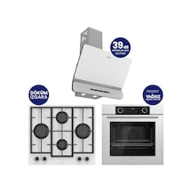 Fryart XE63CB-LN386-D081SA Beyaz Chef Edition 3'lü Ankastre Set