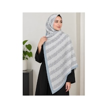 Ardün Hijab Desenli Bambu Kraş Şal Tok Duran Kadın Şal Mavi - 938078175 Mavi