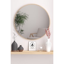 Sonomo Dekoratif 43cm Yuvarlak Ayna Antre Hol Koridor Duvar Aynası Salon Mutfak Banyo Wc Ofis Aynası Sonomo
