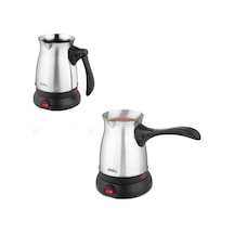 Çelik Elektrikli Cezve Türk Kahve Makinesi - 6fincan 500ml 360 Derece Kablosuz Kullanım 600w Scm-2992 Bx40