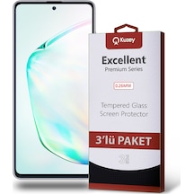 Samsung Galaxy A81 ile Uyumlu Kırılmaz Cam Ekran Koruyucu Ekonomik 3'lü Paket