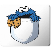 Kurabiye Canavarı Cepte Cookie Monsters Pocket Baskılı Mousepad Mouse Pad