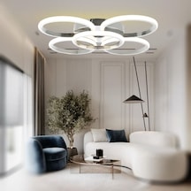 Tt304-4+1-kr-byr Tt Ayd. Beyaz Işık Krom Kaplama 5 Li Led Avize Krom
