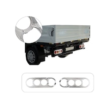 Ford Transit Kamyonet Uyumlu 2007-2019 Krom Stop Çerçevesi 2 Parça Paslanmaz Çelik